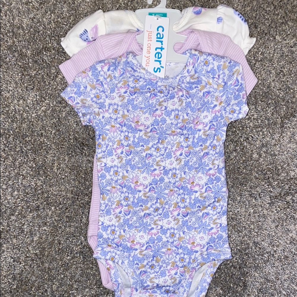 Carter's Blue and Purple Bodysuit One Piece